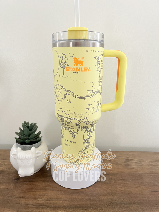 Winnie The Pooh Map Engraved Cup