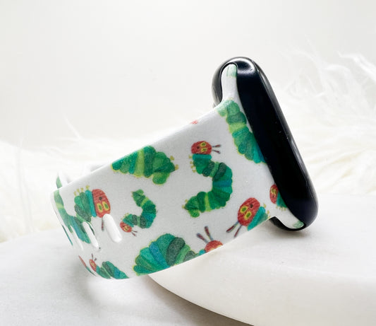 Hungry Caterpillar Silicone Watch Band compatible with Apple Watch Fitbit Samsung