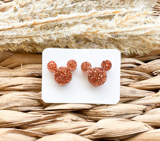 Glitter Mouse Earrings