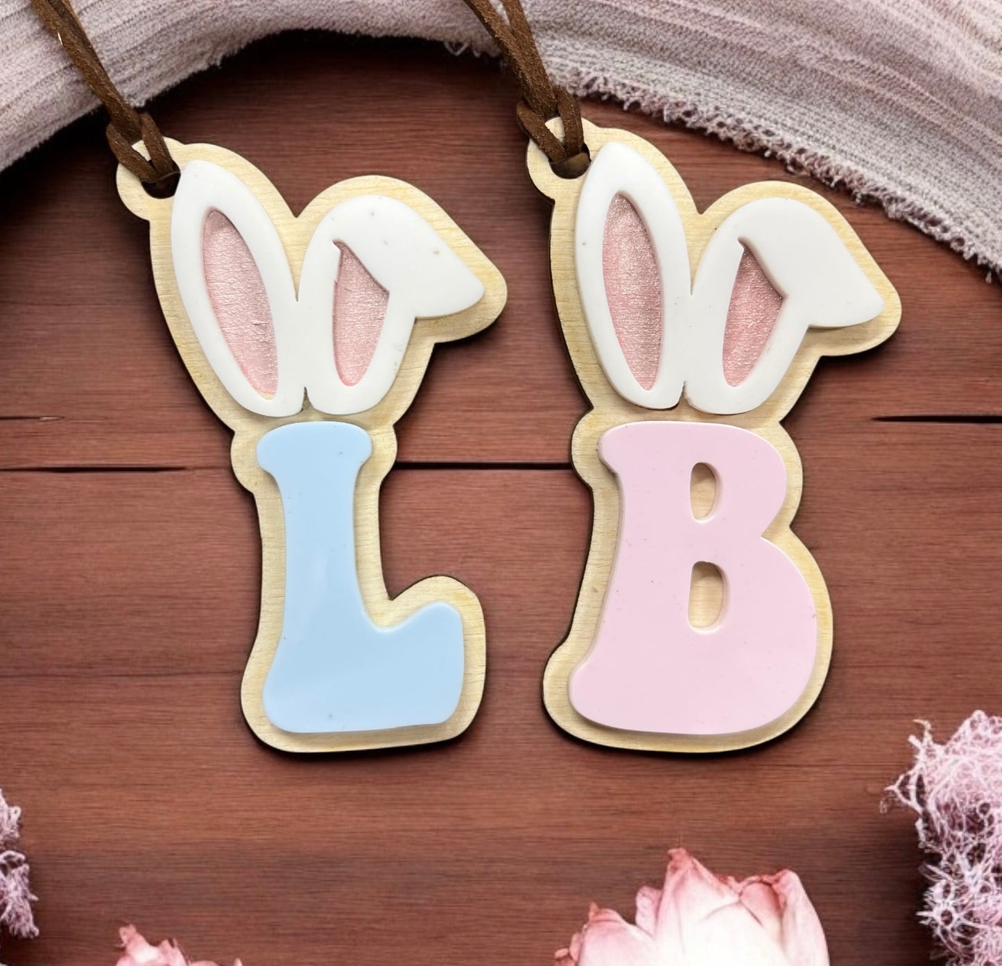 Easter Initial Bag Tags