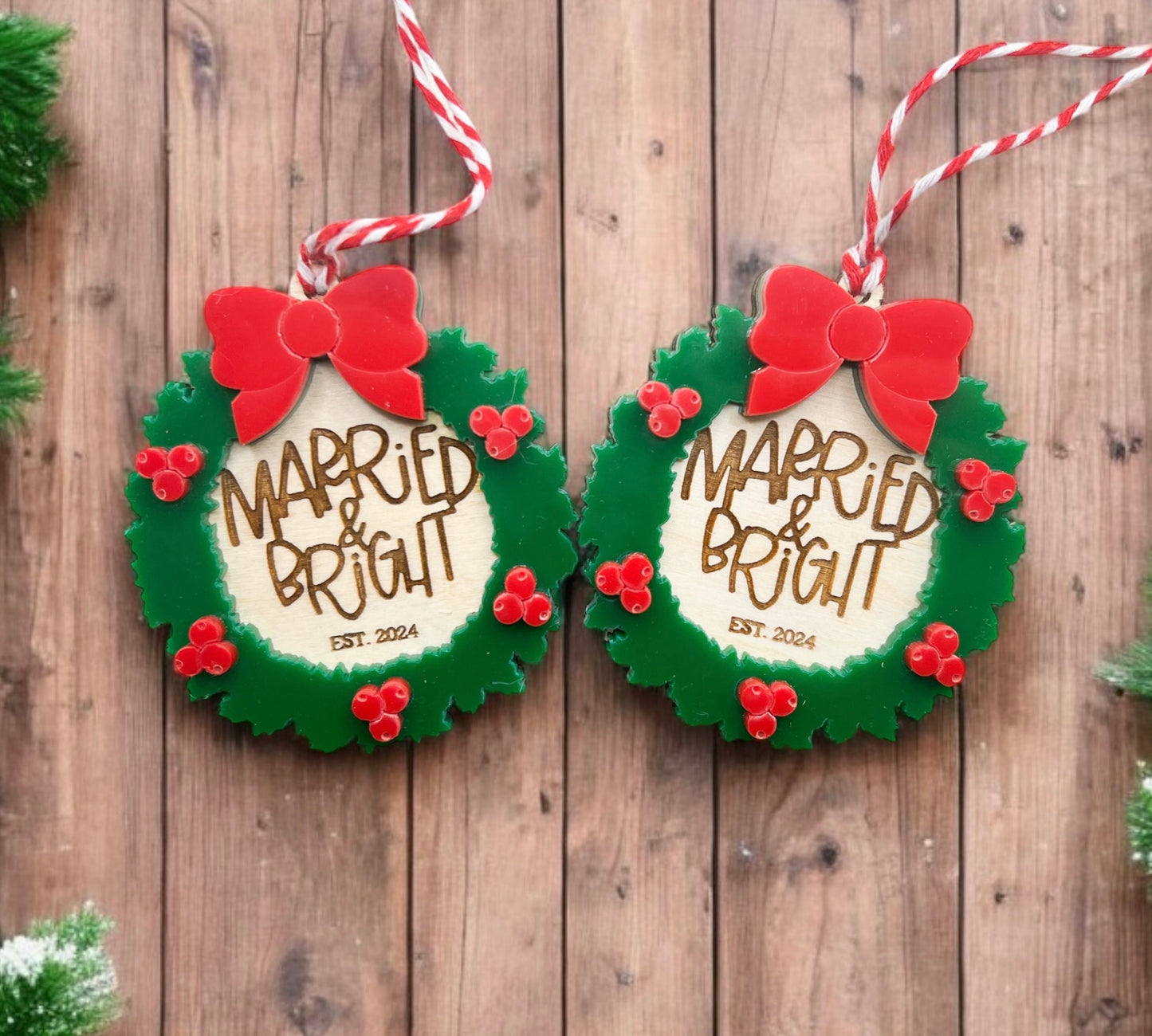 Married & Bright Ornament