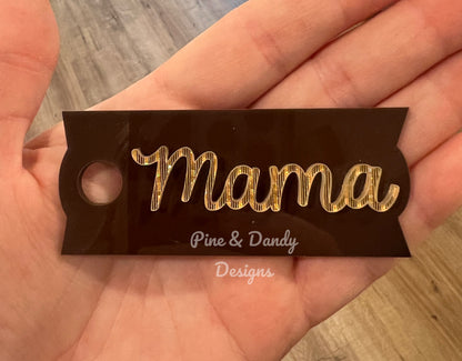 Chocolate Gold Name Cup Name Plates