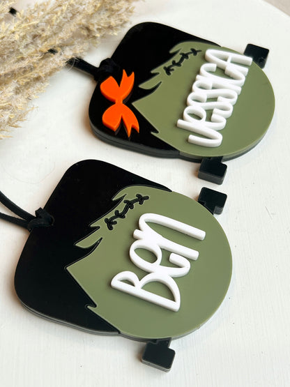 Frankenstein Halloween Bag Tags