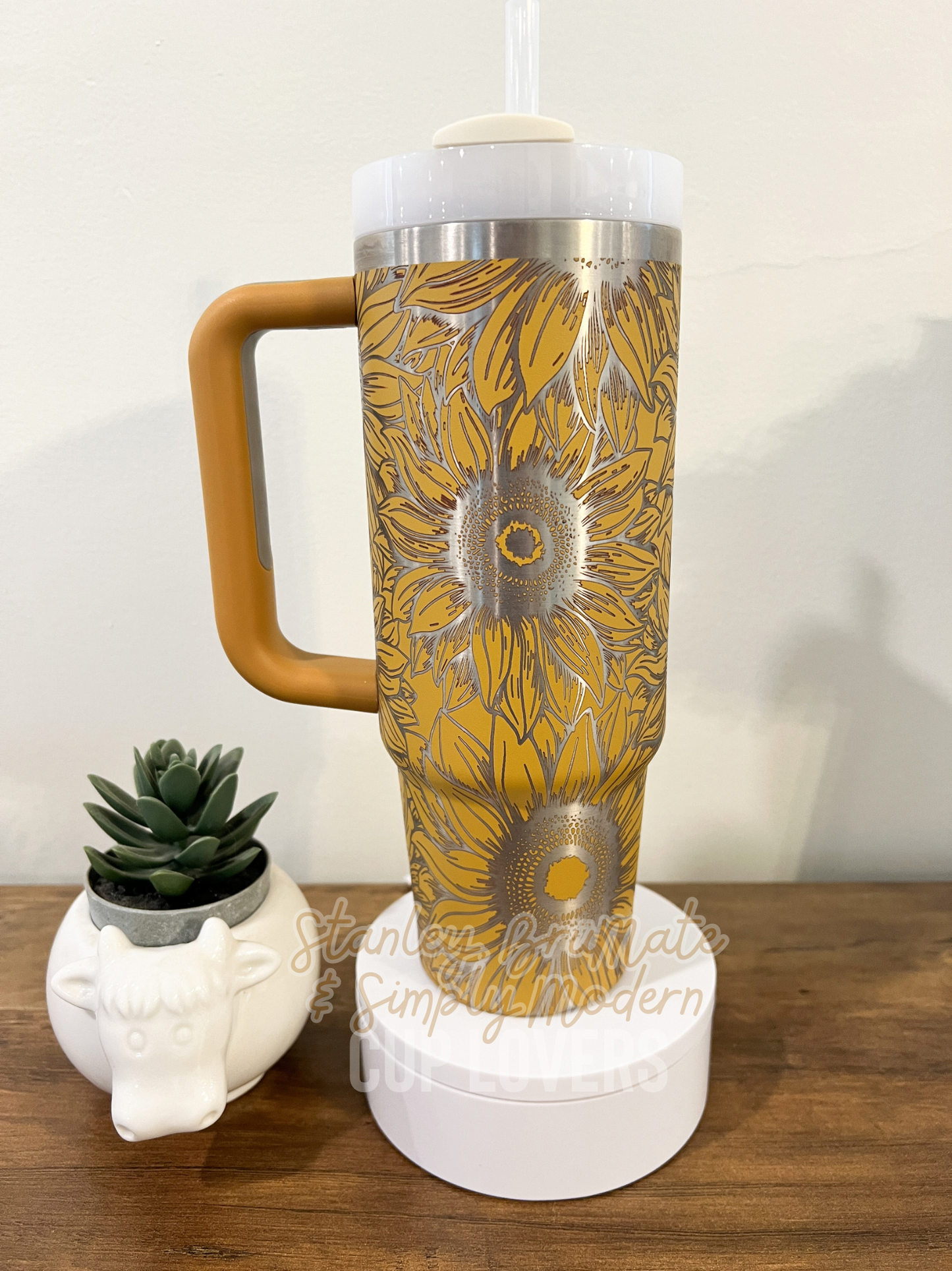 Sunflower Engraved Cup