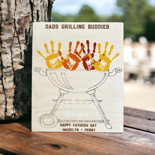 Grilling Buddies Handprint Sign