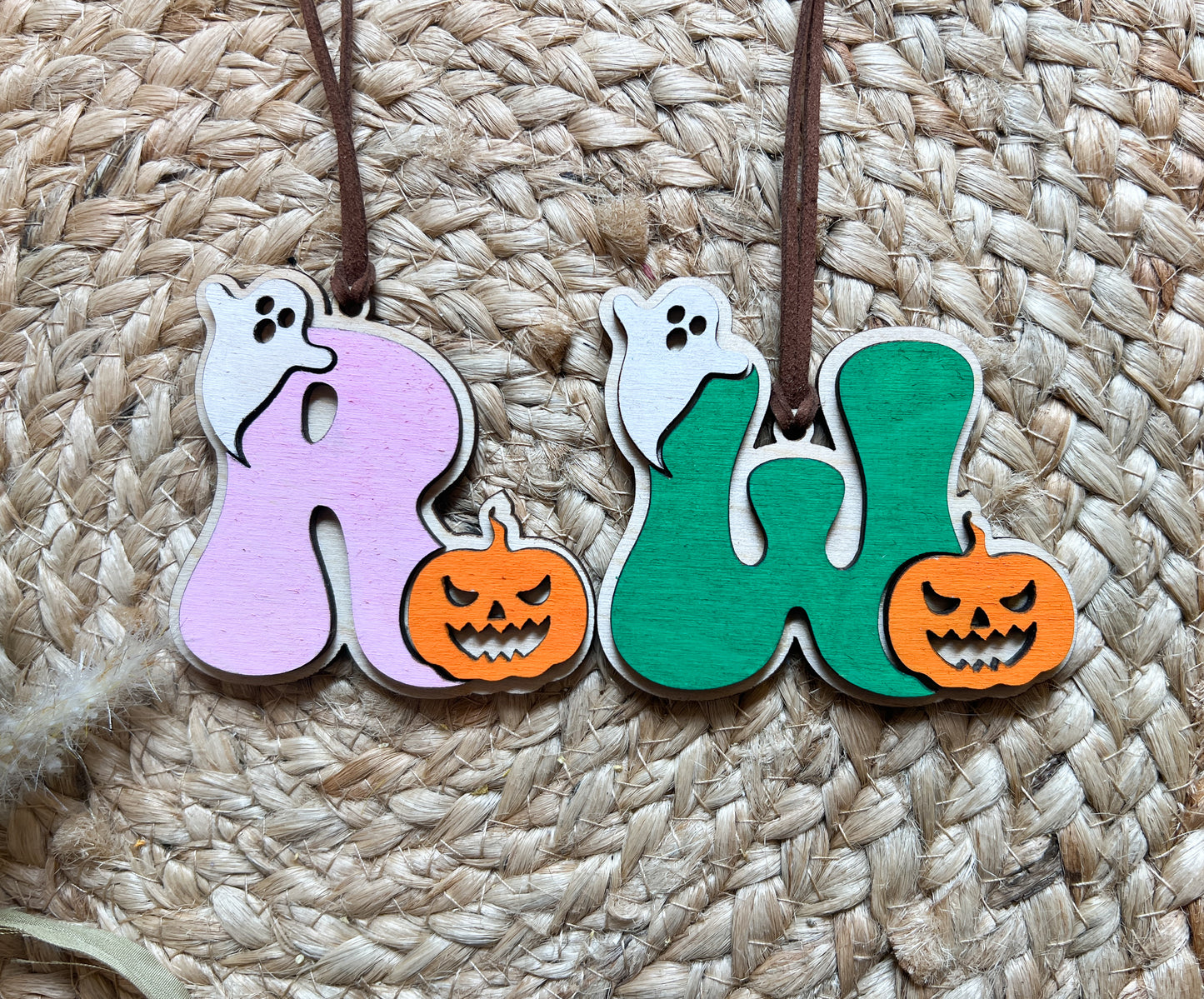 Halloween Initial Bag Tags