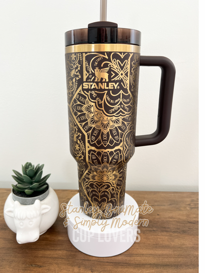 Floral F*ck Engraved Cup