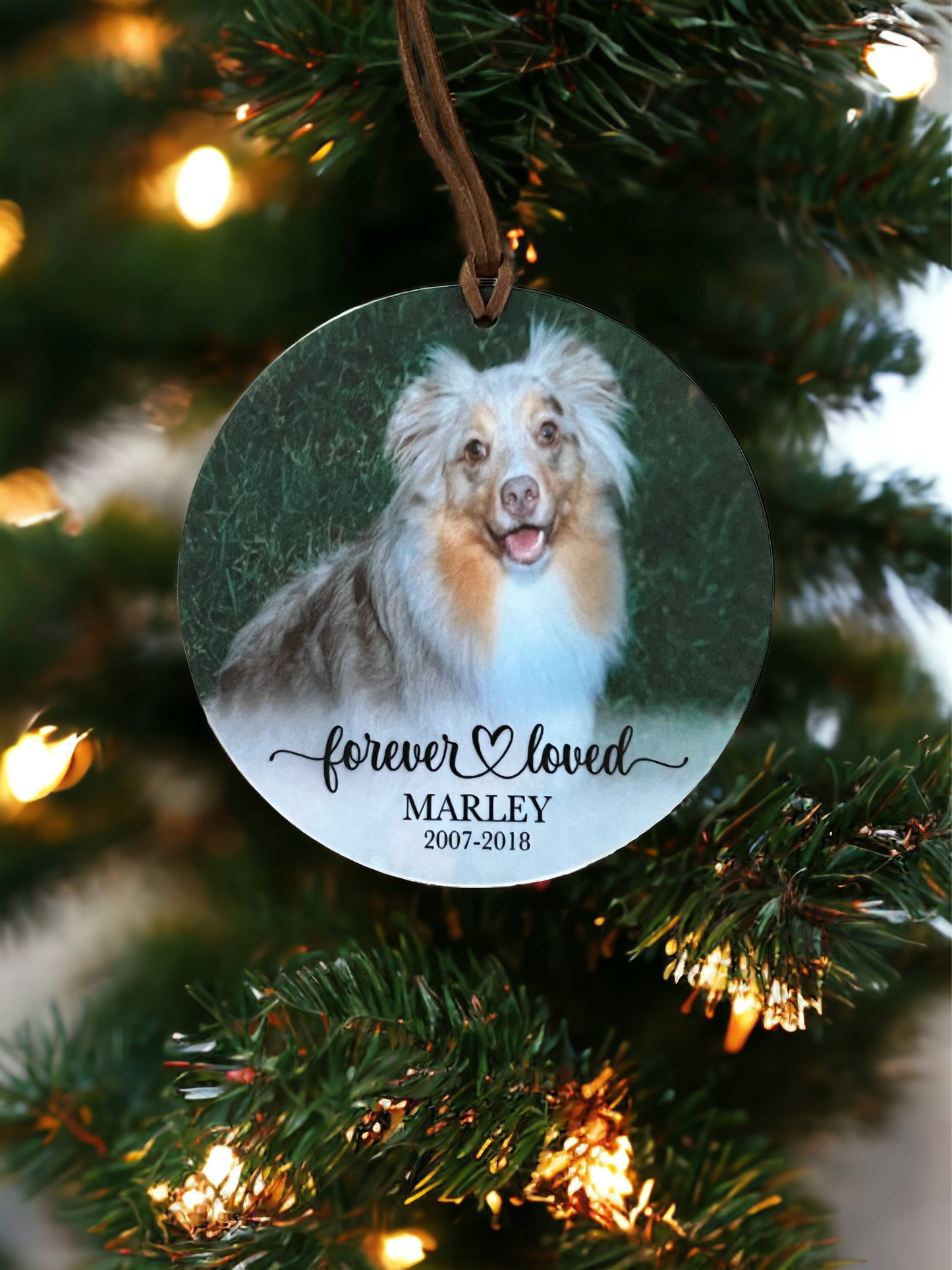 Pet memorial UV printed ornament