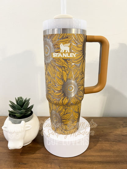 Sunflower Engraved Cup