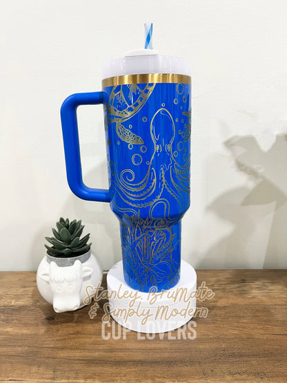 Sea Life Engraved Cup