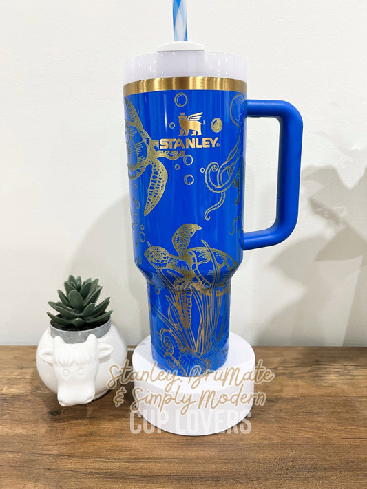 Sea Life Engraved Cup