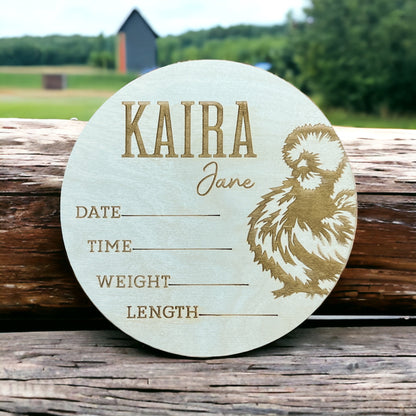 Silkie Chicken Baby name sign