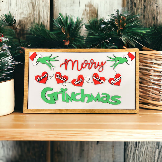Grinch Family Sign