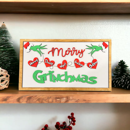 Grinch Family Sign