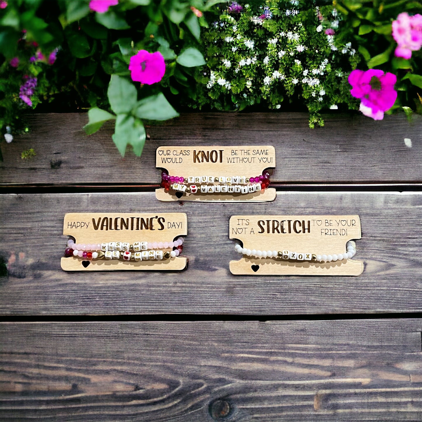 Pack of 3 - Valentines Friendship bracelet holders
