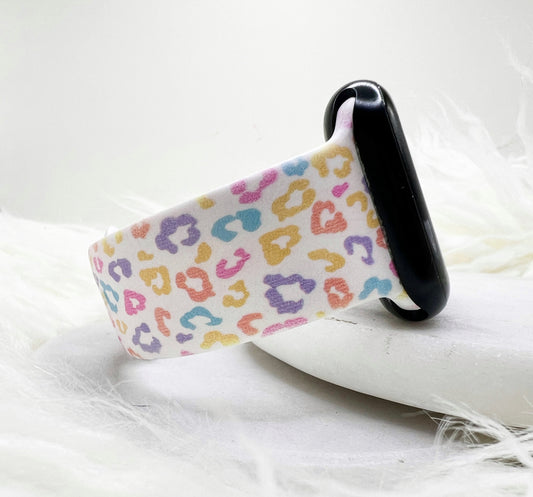 Pastel Leopard Watch Band compatible with Apple Watch Fitbit Samsung