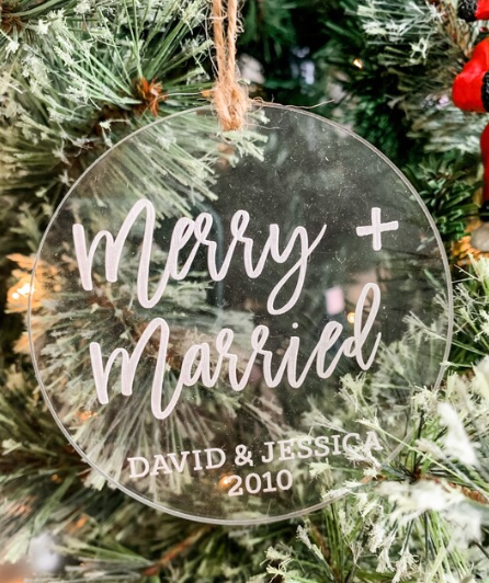 Merry & Married Ornament