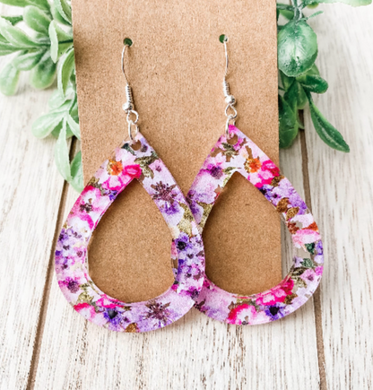 Pink Floral Dangles