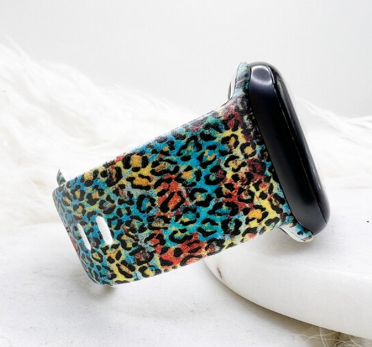 Grunge Leopard Watch Band compatible with Apple Watch Fitbit Samsung