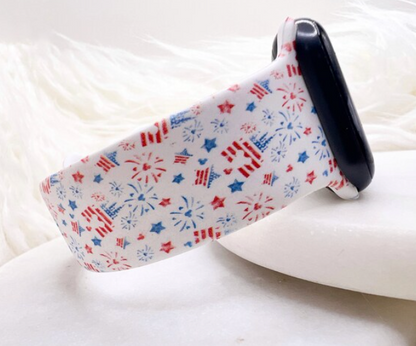 4th of July Mouse Castle Band compatible with Apple Watch Fitbit Samsung