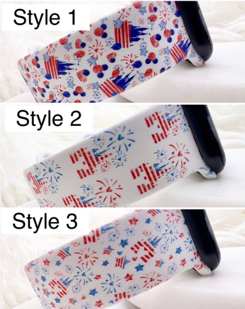 4th of July Mouse Castle Band compatible with Apple Watch Fitbit Samsung