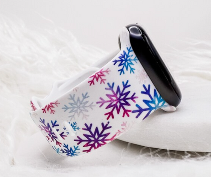 Snowflake Christmas Watch Band compatible with Apple Watch Fitbit Samsung