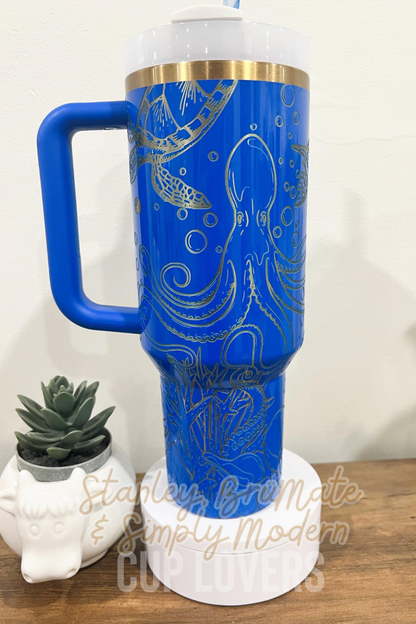 Sea Life Engraved Cup