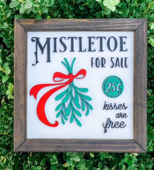 Mistletoe Christmas Sign