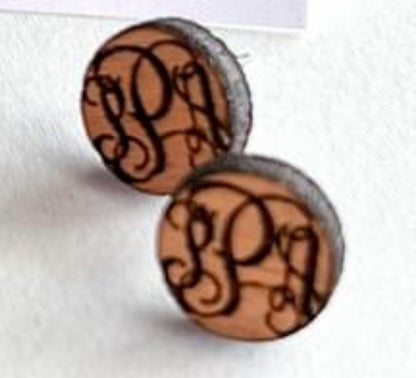 Monogram studs