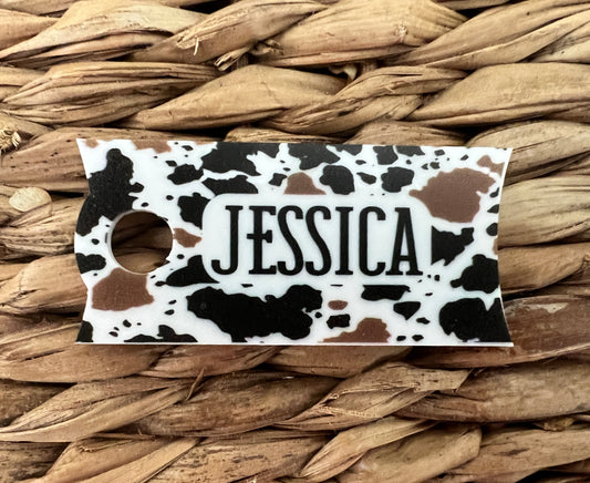 Cow Print Name Plates
