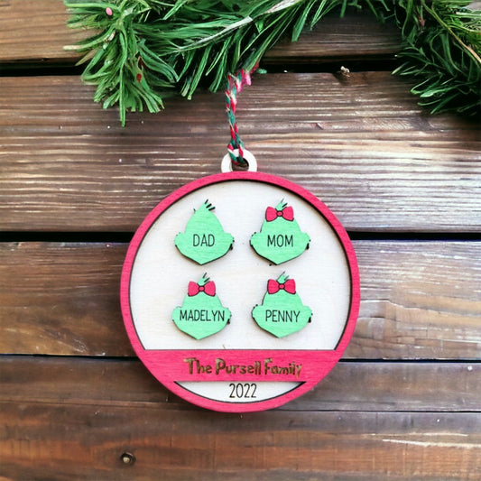 Grinch Family Ornament