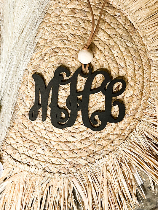 Monogram Rear View Mirror Car Charms