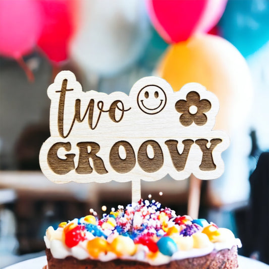 Two Groovy Cake Topper