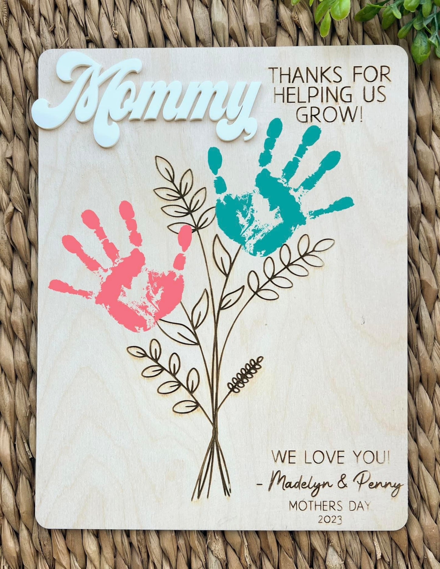 Mothers Day Handprint  Flowers