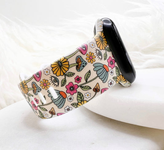 Mushroom Flower Watch Band compatible with Apple Watch Fitbit Samsung