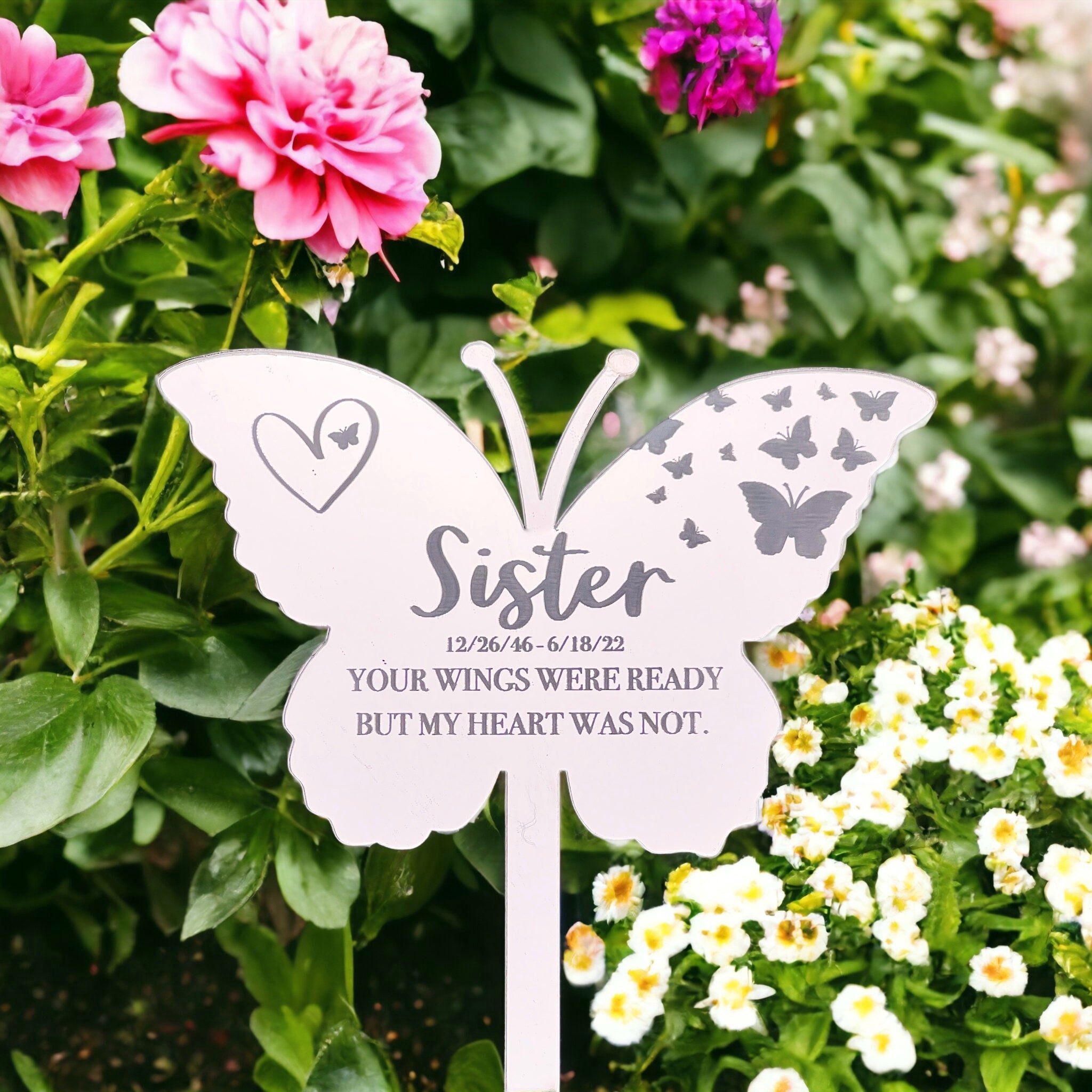 Acrylic Memorial garden stake – Pine & Dandy Designs