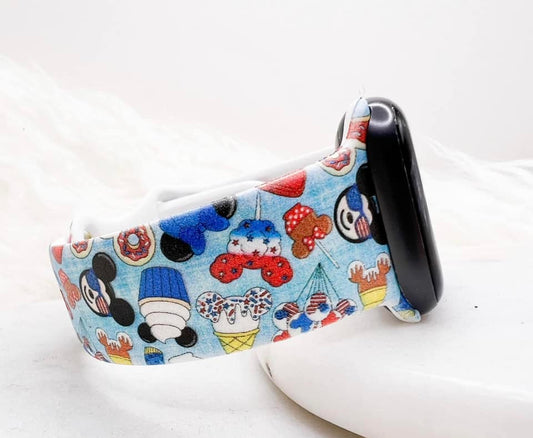 4th of July Mouse Band compatible with Apple Watch Fitbit Samsung