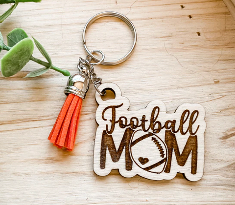 Football Mom Keychain