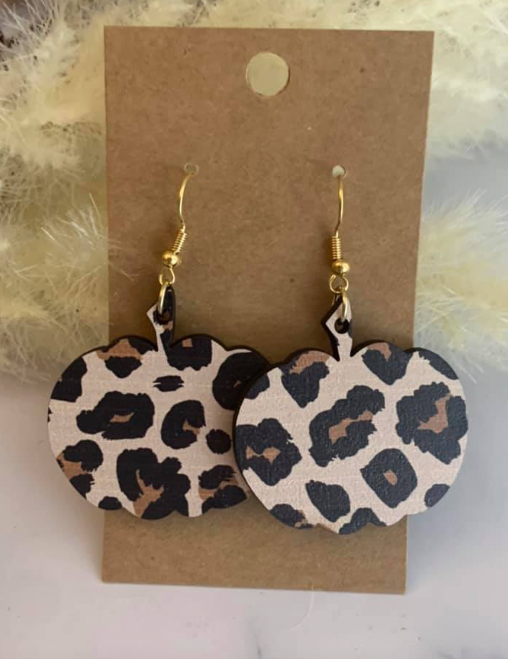 Leopard Pumpkin Dangles