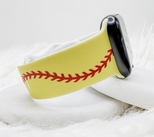 Softball Watch Band compatible with Apple Watch Fitbit Samsung