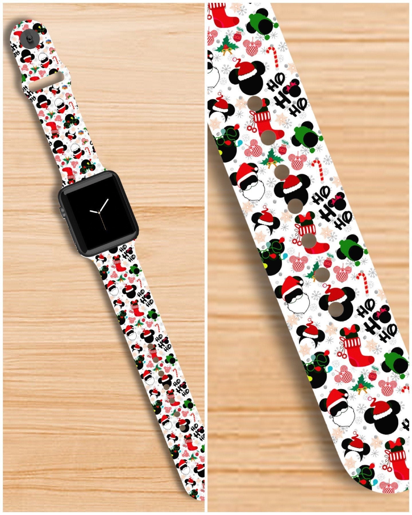 Mouse Christmas Watch Band compatible with Apple Watch Fitbit Samsung