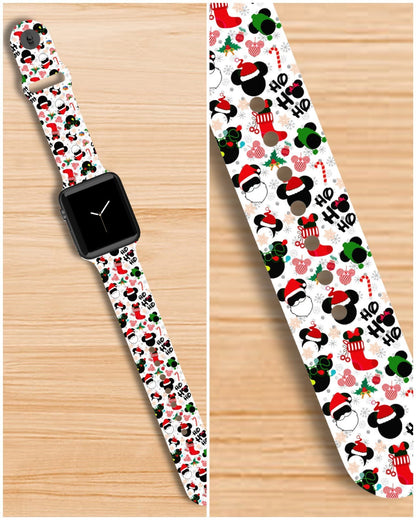 Mouse Christmas Watch Band compatible with Apple Watch Fitbit Samsung