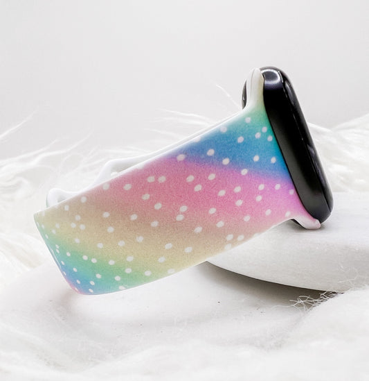 Pastel Rainbow Watch Band compatible with Apple Watch Fitbit Samsung