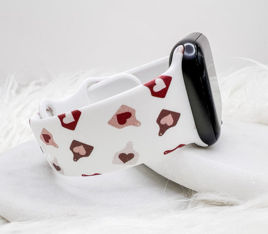 Cow tag hearts Watch Band compatible with Apple Watch Fitbit Samsung