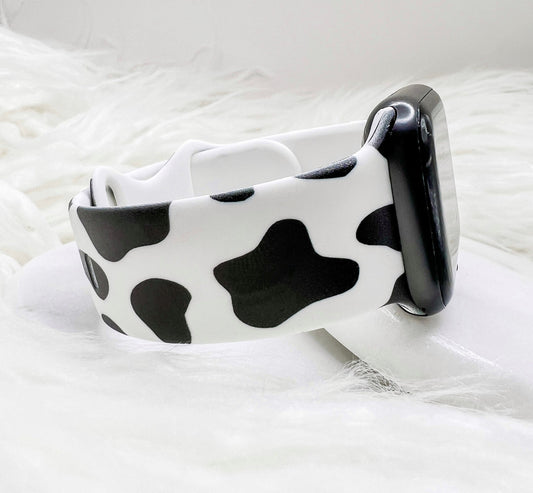 Cow Print Watch Band compatible with Apple Watch Fitbit Samsung