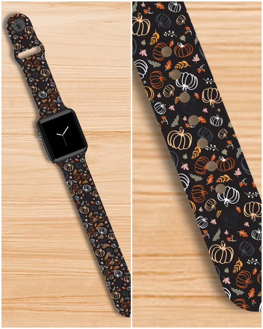 Fall Pumpkin Watch Band compatible with Apple Watch Fitbit Samsung