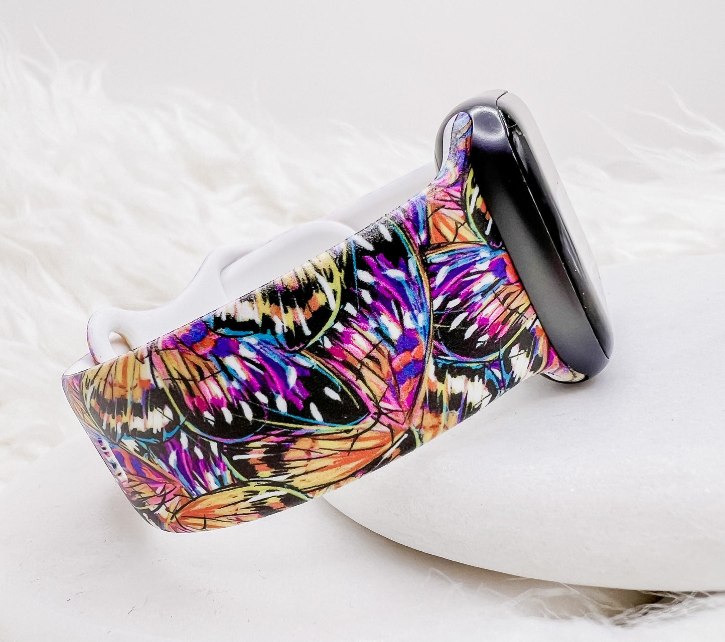 Colorful Butterfly wing Watch Band compatible with Apple Watch Fitbit Samsung