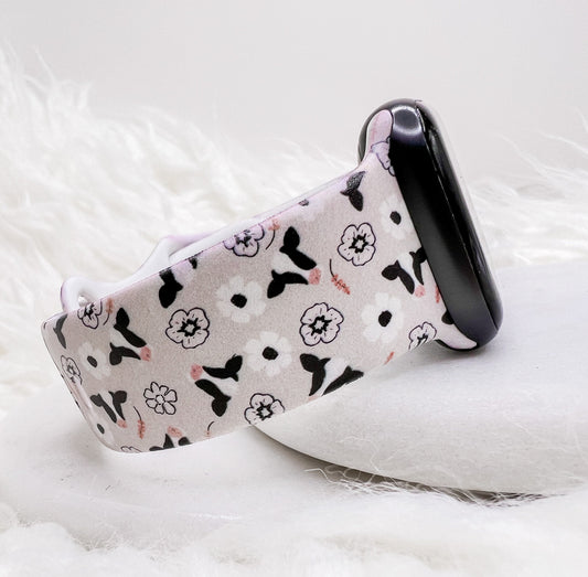 Holstein Cow Watch Band compatible with Apple Watch Fitbit Samsung