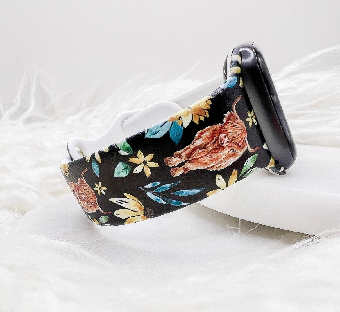Brown Cow Print Apple Watch Band by The Urban Flair