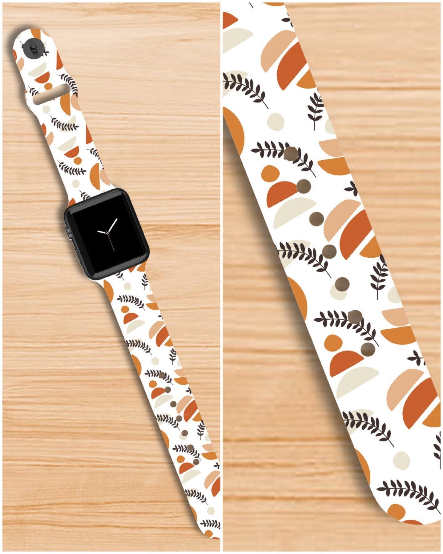 Boho pattern  watch band compatible with apple watch fitbit samsung